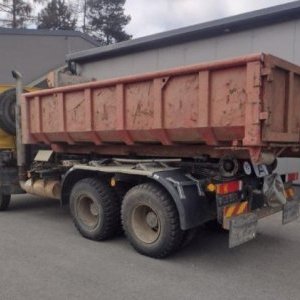 foto 6x6 Hakencontainer Tatra T815 + Wanne