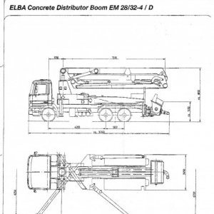 foto 28m Betonpumpe ELBA 6x6 Tatra 815